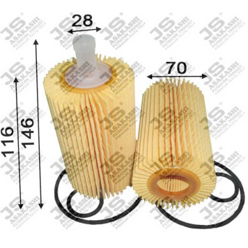Фильтр масляный (элемент) <b>JS ASAKASHI OE0071</b>