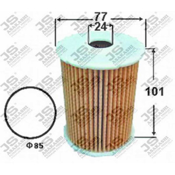 Фильтр масляный (элемент) <b>JS ASAKASHI OE206J</b>