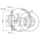 Диск тормозной передний DF4465 (278x25) 5 отв <b>JUST DRIVE JBD0015</b>