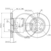 Диск тормозной передний DF2803 (256x22) 5 отв <b>JUST DRIVE JBD0022</b>