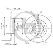 Диск тормозной передний DF4294 (280x22) 5 отв <b>JUST DRIVE JBD0023</b>
