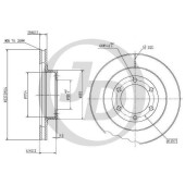 Диск тормозной передний DF4494 (338x28) 6 отв <b>JUST DRIVE JBD0028</b>