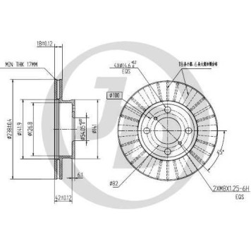 Диск тормозной передний DF1423 (238x18) 4 отв <b>JUST DRIVE JBD0029</b>