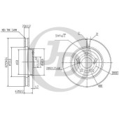 Диск тормозной передний DF4877 (255x25) 5 отв <b>JUST DRIVE JBD0067</b>