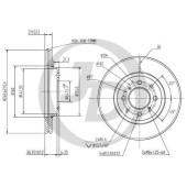 Диск тормозной передний DF3021 (262x21) 4 отв <b>JUST DRIVE JBD0073</b>