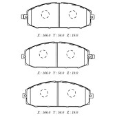 Заменен на H колодки тормозные дисковые пер. NISSAN PATROL 97- <b>KASHIYAMA D1218M</b>