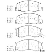 Зам на H колодки тормозные дисковые пер. Toyota Previa 2.4i <b>KASHIYAMA D2150M</b>