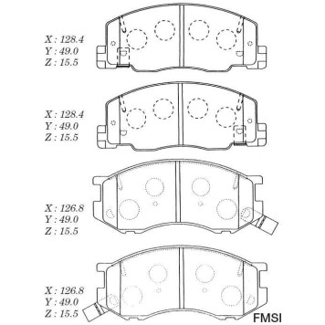 Зам на H колодки тормозные дисковые пер. Toyota Previa 2.4i <b>KASHIYAMA D2150M</b>