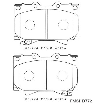Заменен на H колодки тормозные дисковые пер.TOYOTA LAND CRUISER 98- <b>KASHIYAMA D2177M</b>