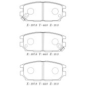 Колодки тормозные дисковые пер. MITSUBISHI GALANT ,SIGMA,SPACE WAGON 92-98 <b>KASHIYAMA D6049M</b>