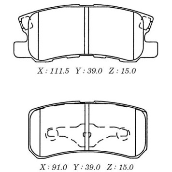 Заменен на H колодки торм. дисковые задн.MITSUBISHI PAJERO III,OUTLANDER 06- <b>KASHIYAMA D6106</b>