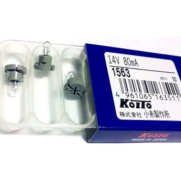 Лампа 14V 80mA KOITO 1563, T4.2-1