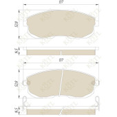 Колодки тормозные NISSAN JUKE/MAXIMA/TEANA/TIIDA/SUZUKI SX4 перед. с инд.износа <b>KOTL 1003KT</b>