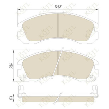Колодки тормозные дисковые <b>KOTL 1126KT</b>-2