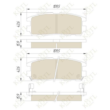 Колодки тормозные GREAT WALL HOVERISUZU TROOPEROPEL FRONTERAMONTEREY задние <b>KOTL 1187KT</b>-1