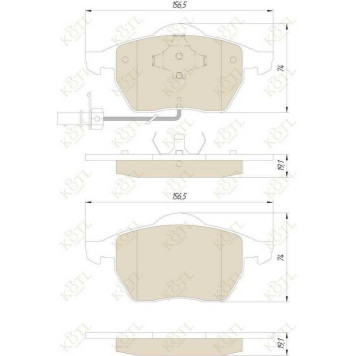 Колодки тормозные AUDI A4/A6/VOLKSWAGEN PASSAT 97> передние <b>KOTL 1307KT</b>-2