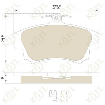 Колодки тормозные MITSUBISHI CARISMA 95-06/COLT 04-/ S40/V40 -04 передние <b>KOTL 1313KT</b>-1