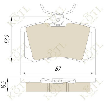 Колодки тормозные дисковые <b>KOTL 1330KT</b>-1