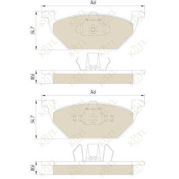Колодки тормозные дисковые <b>KOTL 1357KT</b>