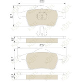 Колодки тормозные S60 00-/S80 98-06/V70 97-/XC70 97- задние <b>KOTL 1389KT</b>