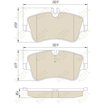 Колодки тормозные дисковые <b>KOTL 1413KT</b>