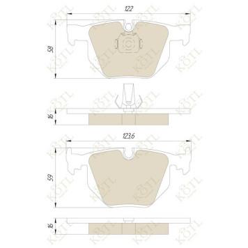 Колодки тормозные BMW E65/E65 3.0-4.0 01- задние <b>KOTL 1499KT</b>-1
