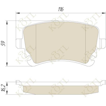 Колодки тормозные AUDI A4A6A8VW MULTIVANT5PHAETON задние <b>KOTL 1516KT</b>-2