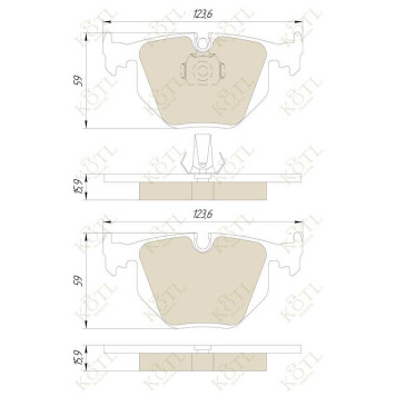 Колодки тормозные BMW X3 E83/X5 E53/3 E46 2.5/3.0/RANGE ROVER III 02- задние <b>KOTL 1527KT</b>-2
