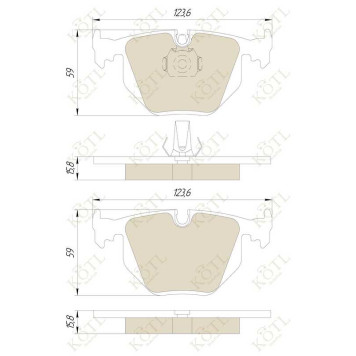 Колодки тормозные BMW X3 E83/X5 E53/3 E46 2.5/3.0/RANGE ROVER III 02- задние <b>KOTL 1530KT</b>-2