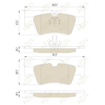 Колодки тормозные MERCEDES-BENZ W211W212W220W221R230 задние <b>KOTL 1546KT</b>-1