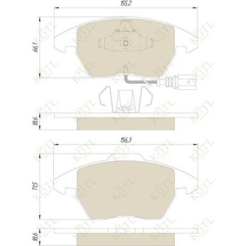 Колодки тормозные дисковые <b>KOTL 1550KT</b>-2