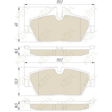 Колодки тормозные BMW E81/E87/MINI COOPER 04- передние <b>KOTL 1611KT</b>-1