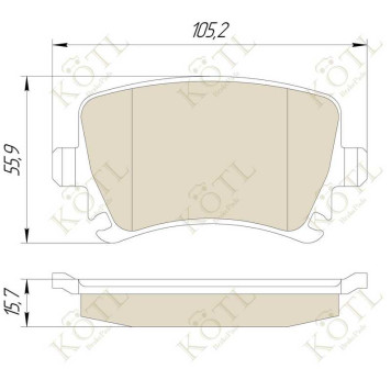 Колодки тормозные дисковые <b>KOTL 1622KT</b>-1