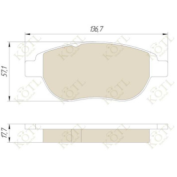 Колодки тормозные CITROEN C4/BERLINGO/FIAT DOBLO/PEUGEOT 307/PARTNER передние <b>KOTL 1624KT</b>-2