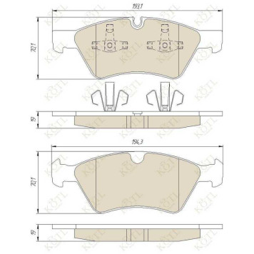Колодки тормозные дисковые <b>KOTL 1642KT</b>-2