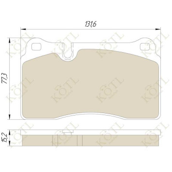 Колодки тормозные VOLKSWAGEN TOUAREG 02- передние <b>KOTL 1670KT</b>-1