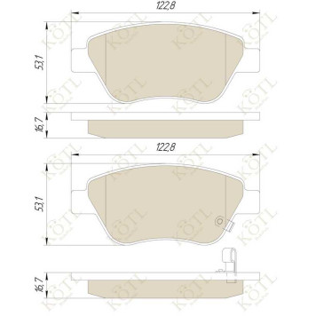 Колодки тормозные OPEL CORSA D 06> передние <b>KOTL 1700KT</b>-1