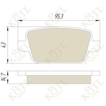 Колодки тормозные FORD GALAXY/MONDEO/S-MAX/ S80/XC70/FREELANDER 06- задние <b>KOTL 1708KT</b>-2