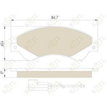 Колодки тормозные FORD TRANSIT 06- 280/300-Series передние с датчиком <b>KOTL 1723KT</b>-1