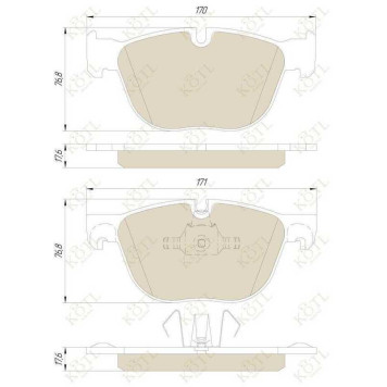 Колодки тормозные BMW X5 E70 07-/X6 E71 08- передние <b>KOTL 1726KT</b>