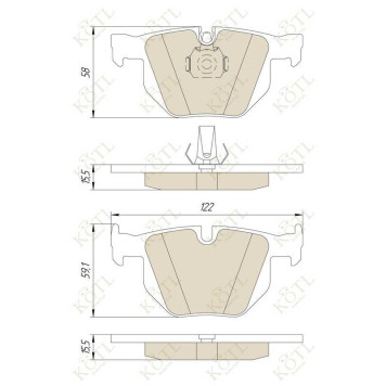 Колодки тормозные BMW E60/E61 задние <b>KOTL 1727KT</b>