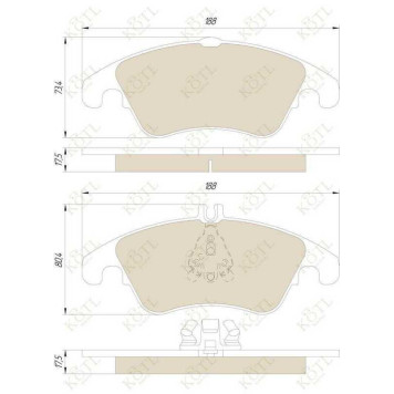 Колодки тормозные MERCEDES W204/W212 (спорт) передние <b>KOTL 1737KT</b>-2