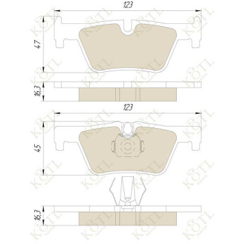 Колодки тормозные BMW 1 F20 10-/3 F30 11- задние <b>KOTL 1919KT</b>