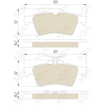 Тормозные колодки FORD Focus II 1,4-2,5ST ->02.2011 задние <b>KOTL 1938KT</b>-1