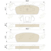 Колодки тормозные RENAULT LOGAN IISANDERO II 14- пер. <b>KOTL 2018KT</b>
