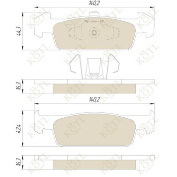 Колодки тормозные RENAULT LOGAN IISANDERO II 14- пер. <b>KOTL 2018KT</b>