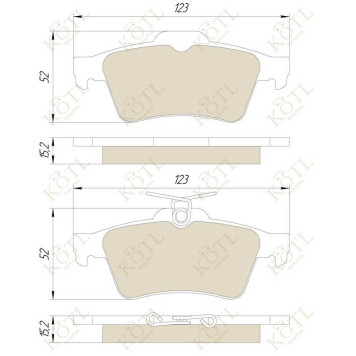 Колодки тормозные Ford, Mazda, Renault, , Opel, SAAB, задние <b>KOTL 2086KT</b>-1