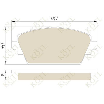 Колодки тормозные дисковые передн NISSAN: ALMERA TINO 00-, PRIMERA 02-, PRIMERA Hatchback 02-, PRIM <b>KOTL 3227KT</b>-1