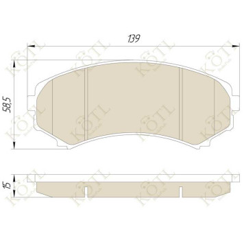 Колодки тормозные дисковые <b>KOTL 3246KT</b>-1