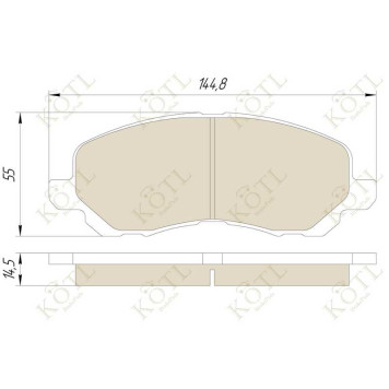 Колодки тормозные MITSUBISHI ASXLANCEROUTLANDERDODGE CALIBER передние <b>KOTL 3287KT</b>-2